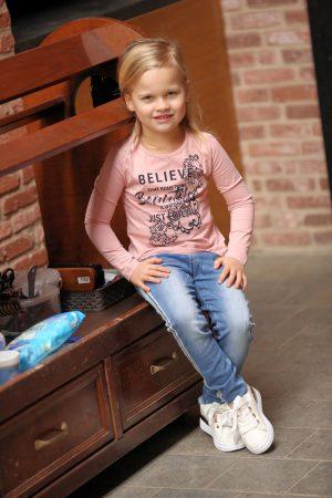 Langarmshirt Believe rosa