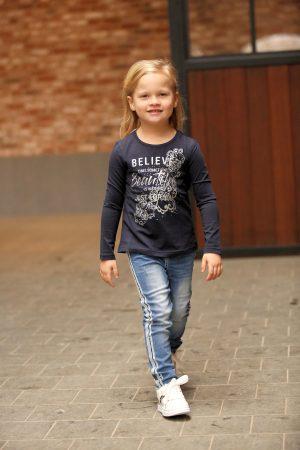 Langarmshirt Believe blau