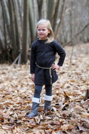 Schwarzes Glitzer-Pulloverkleid