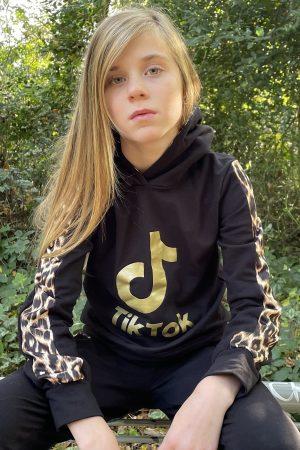 TikTok Trainingsanzug Jogginganzug Panther Premium Gold