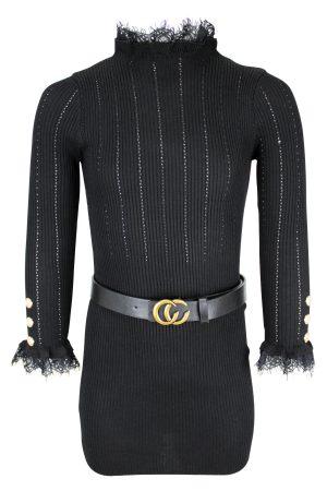 Kleid Stretch Spitze schwarz