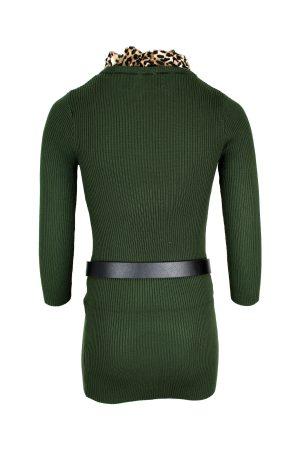 Kleid Stretch panther grün