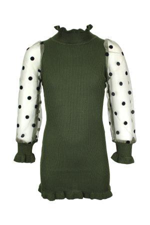 Kleid Pünktchen grün