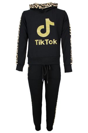 TikTok Trainingsanzug Jogginganzug Panther Premium Gold