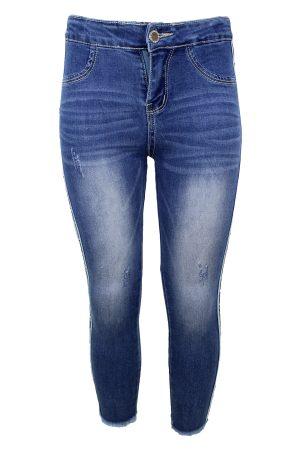 Jeans blau weiss