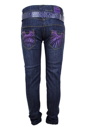 Jeans dunkelblau lila