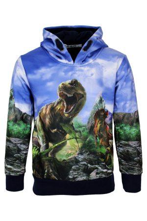 Kapuzenpullover Dinosaurier blau