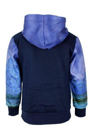 Kapuzenpullover Dinosaurier blau eis