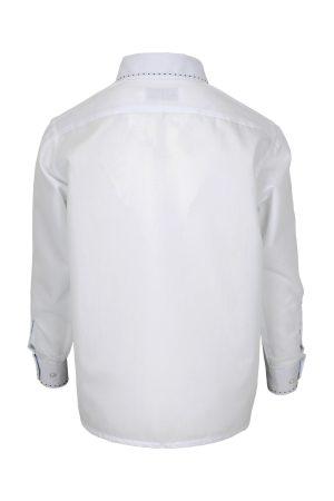 Kinder Langarm Hemd weiss
