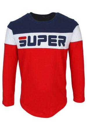 Langarmshirt Super rot