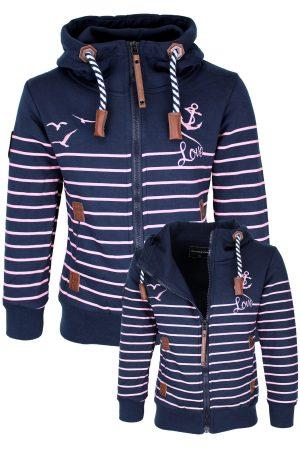 Sweatjacke Mother and me Liebe blau