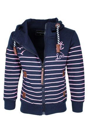 Sweatjacke Mother and me Liebe blau