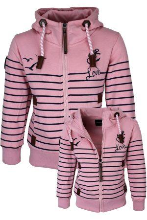 Sweatjacke Mother and me Liebe rosa