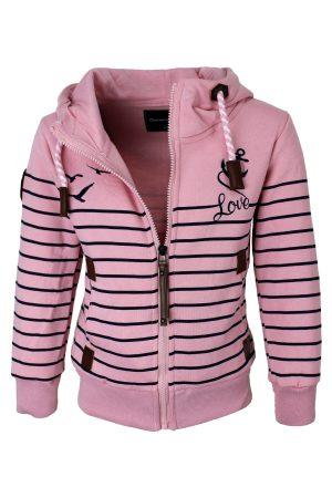 Sweatjacke Mother and me Liebe rosa
