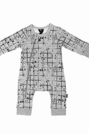 Spielanzug Play Grid Grey