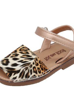 Sandalen Leopard braun