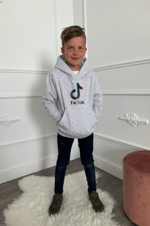 TikTok Hoodie - Kapuze grau