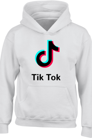 TikTok Hoodie - Kapuze weiss