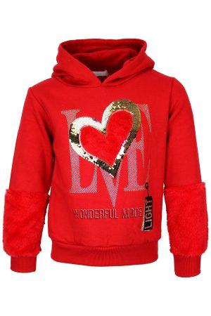 Hoodie Love rot