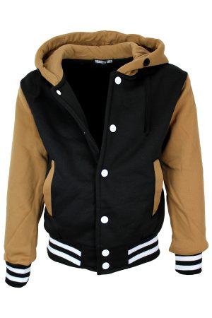 Sweatjacke bomber schwarz braun