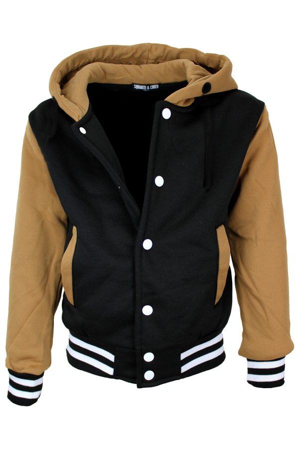 Sweatjacke bomber schwarz braun