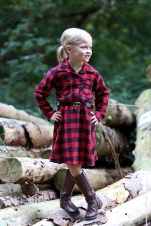 Kleid Block schwarz rot