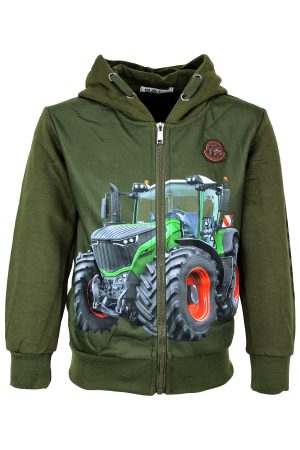 Sweatjacke Traktor grün