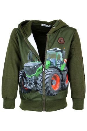 Sweatjacke Traktor grün