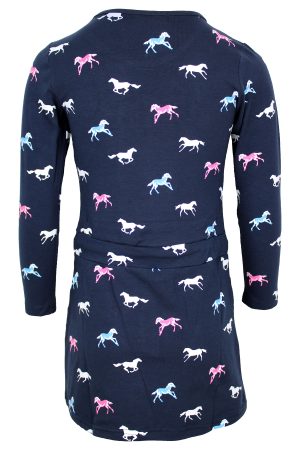 Kleid Lundy Pferde blau