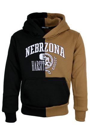 Hoodie schwarz braun