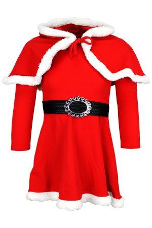 Kleid Santa Girl rot