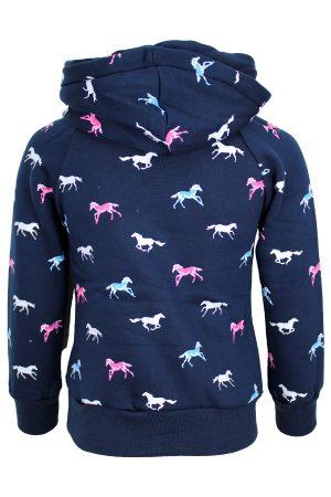 Kapuzenpullover Pferd super blau