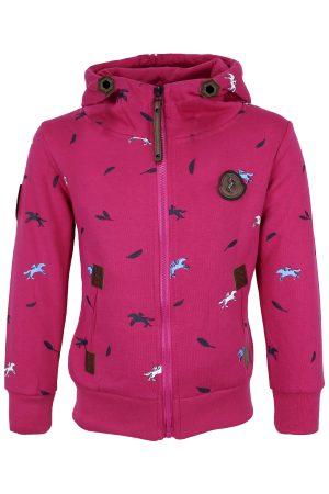 Sweatjacke Pferd rosa