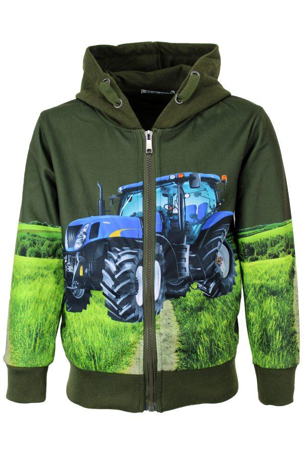 Sweatjacke Traktor grün