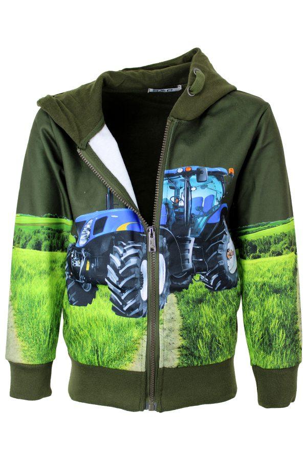 Sweatjacke Traktor grün