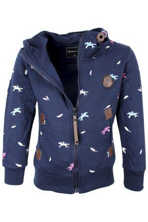 Sweatjacke Pferd blau