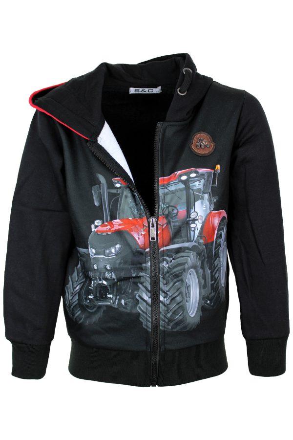 Sweatjacke Traktor schwarz