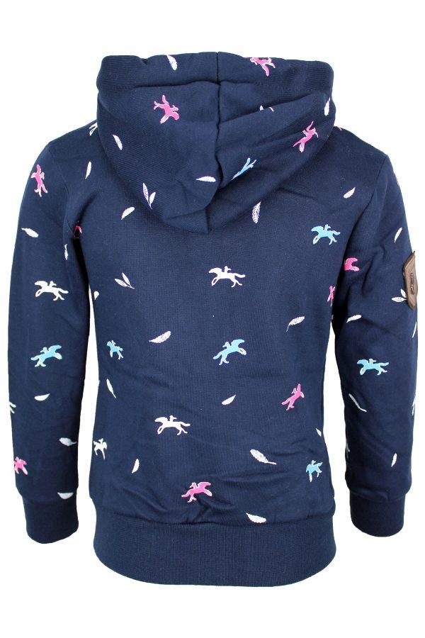 Sweatjacke Pferd blau