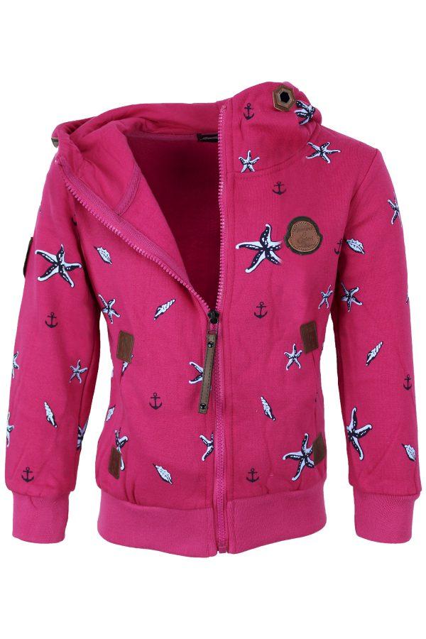 Sweatjacke Seestern rosa