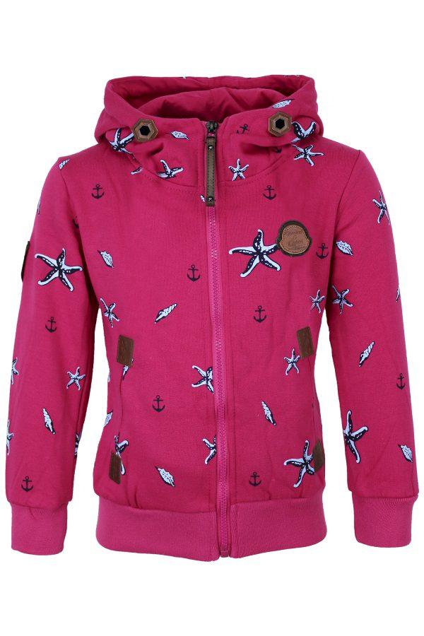 Sweatjacke Seestern rosa