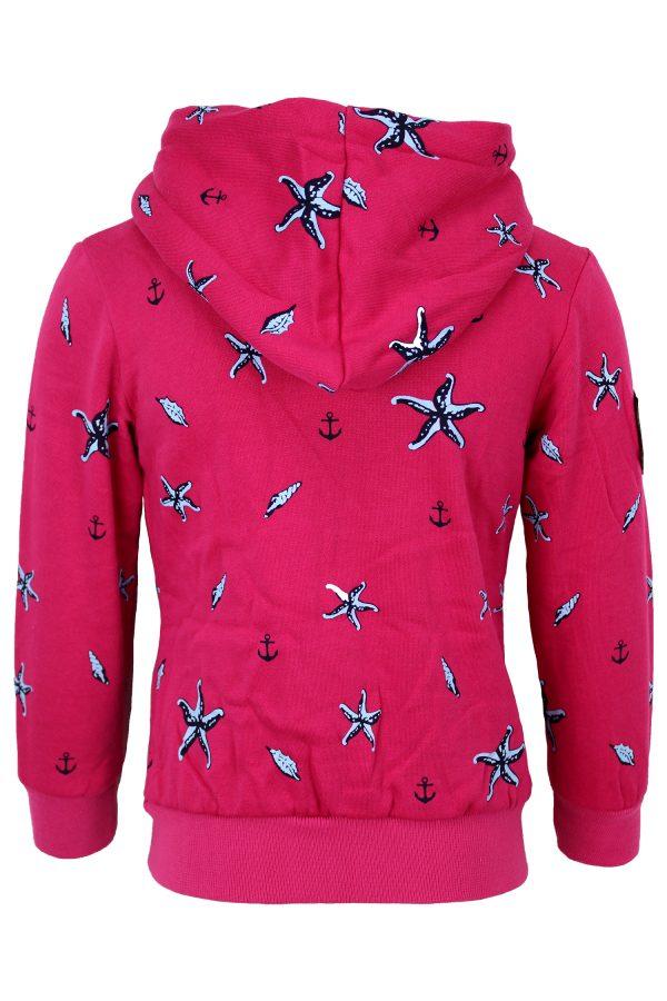 Sweatjacke Seestern rosa