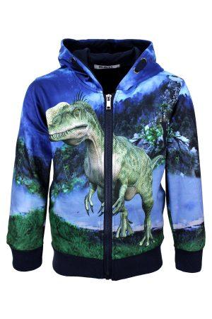 Sweatjacke Dinosaurier T-Rex blau