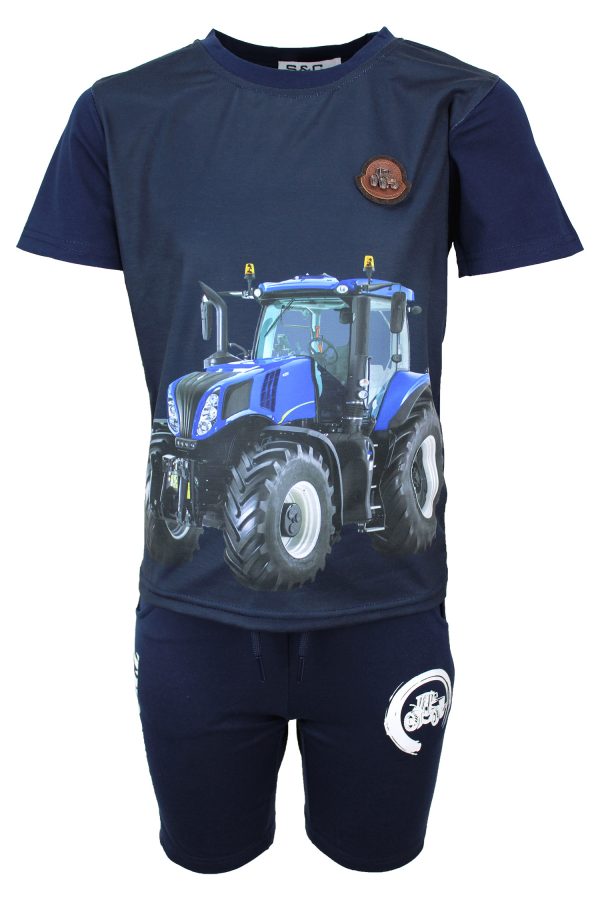 Set Traktor blau