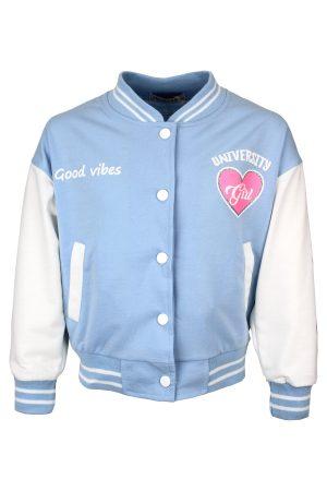 Bomberjacke Good Vibes blau