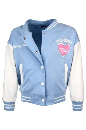 Bomberjacke Good Vibes blau