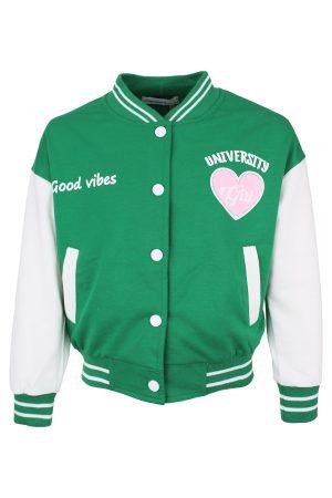 Bomberjacke Good Vibes grün