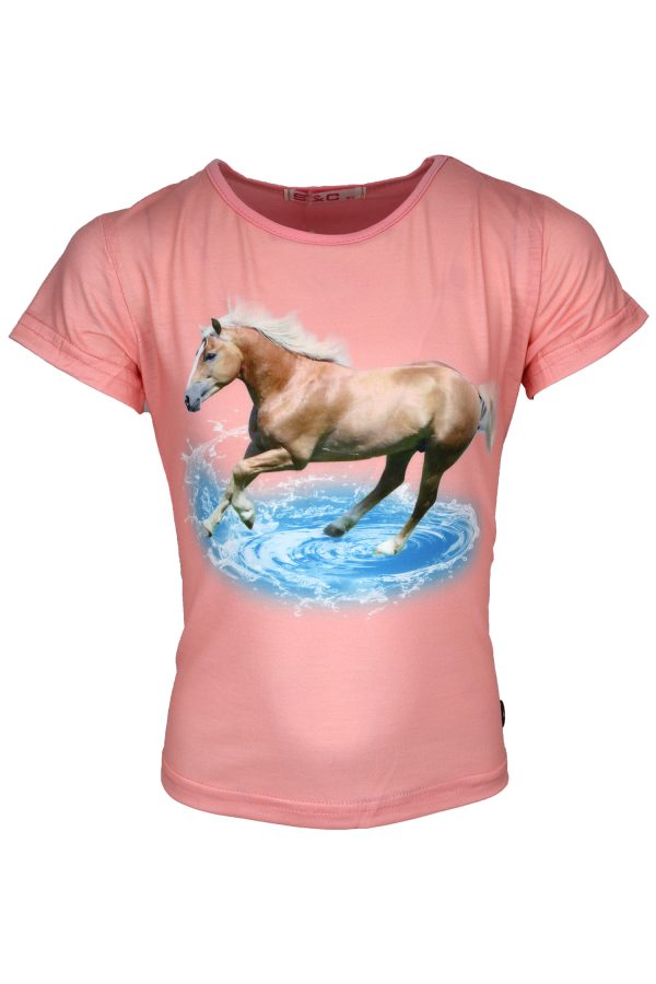 Shirt braun Pferd rosa