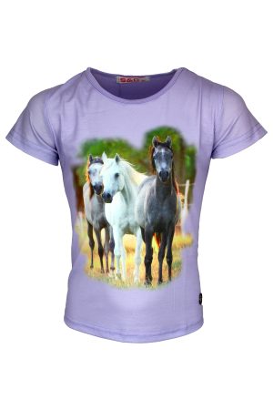 Shirt Pferde lila