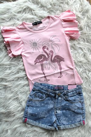 shirtje flamingo roze