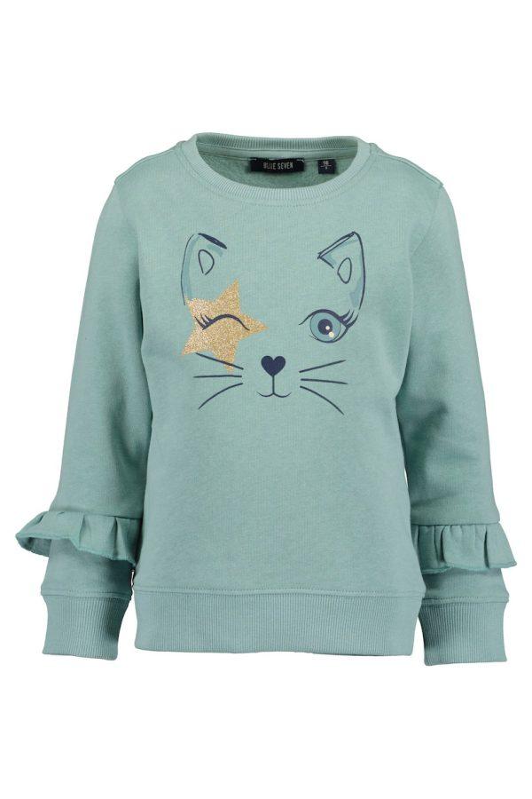 Sweater Blue Seven Katze grün